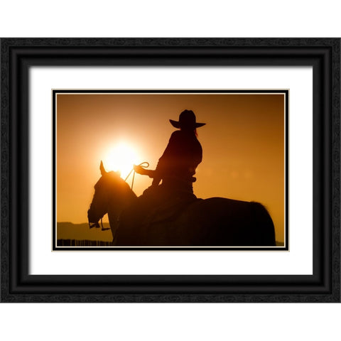 Last Run Black Ornate Wood Framed Art Print with Double Matting by Dearing, Lisa