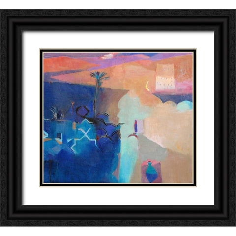 Door to the Kasbah Black Ornate Wood Framed Art Print with Double Matting by Dudgeon, Gerry