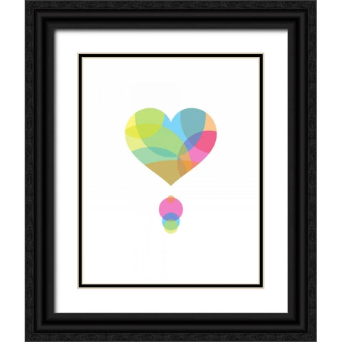 Colors of a Heart Black Ornate Wood Framed Art Print with Double Matting by Dalyan, Volkan