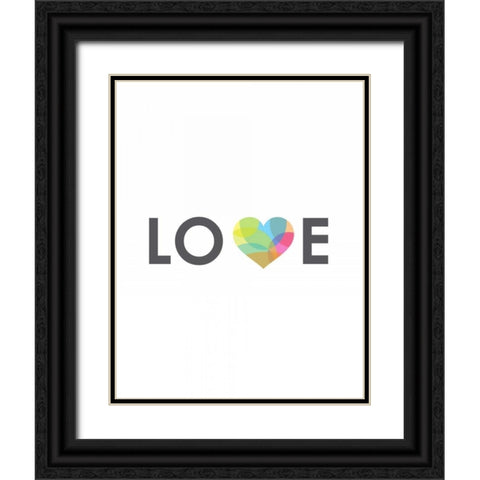 Love Black Ornate Wood Framed Art Print with Double Matting by Dalyan, Volkan