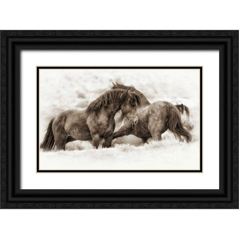 Brothers Black Ornate Wood Framed Art Print with Double Matting by Dearing, Lisa