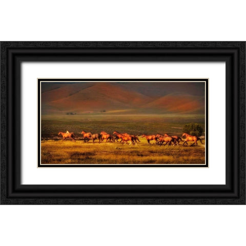 Montana Dreaming Black Ornate Wood Framed Art Print with Double Matting by Dearing, Lisa