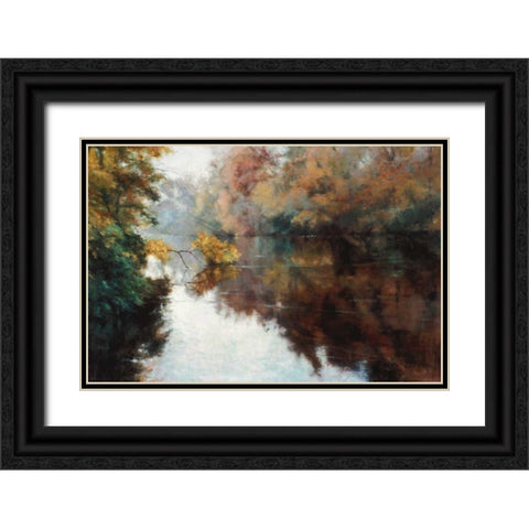 Branch on the Charles Black Ornate Wood Framed Art Print with Double Matting by Engelman, Esther
