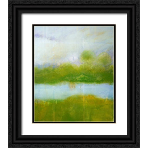 Purple and Green Landscape Black Ornate Wood Framed Art Print with Double Matting by Engeln, Skadi