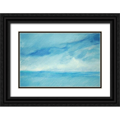 Sky and Sea 3 Black Ornate Wood Framed Art Print with Double Matting by Engeln, Skadi