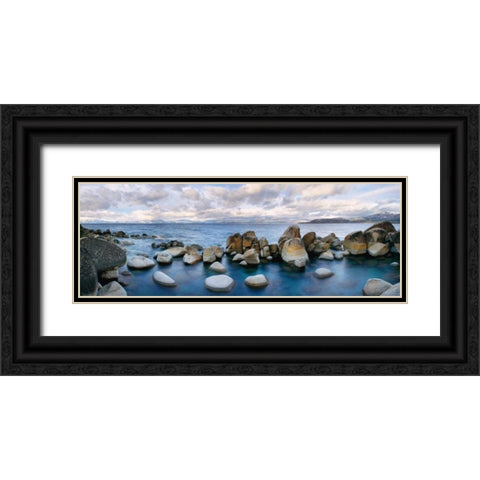 Sand Harbor Black Ornate Wood Framed Art Print with Double Matting by Foster, Christopher