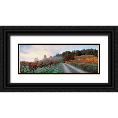 Storybook Mountain Black Ornate Wood Framed Art Print with Double Matting by Foster, Christopher