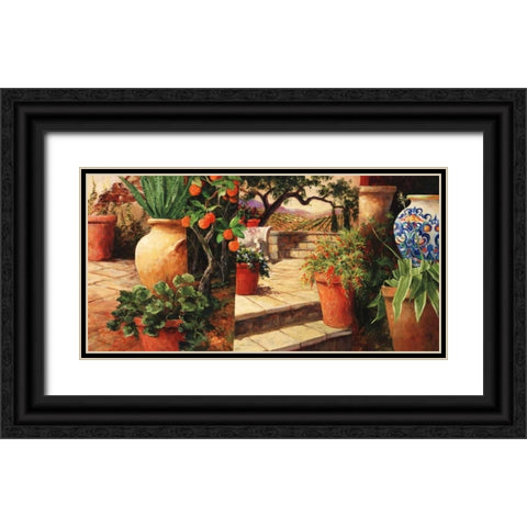 Turo Tuscan Orange Black Ornate Wood Framed Art Print with Double Matting by Fronckowiak, Art