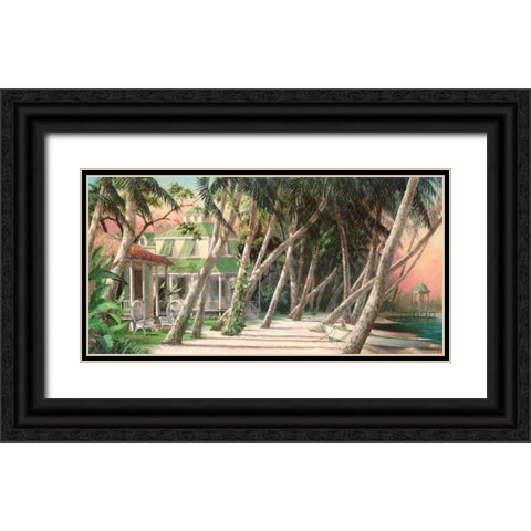 Island House Black Ornate Wood Framed Art Print with Double Matting by Fronckowiak, Art