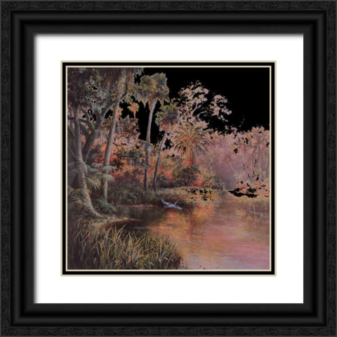 Myakka Sunset Black Ornate Wood Framed Art Print with Double Matting by Fronckowiak, Art