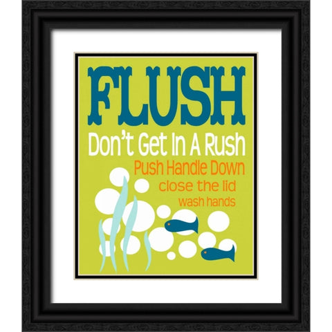 Ocean Bubble Friends 2 Black Ornate Wood Framed Art Print with Double Matting by Fuqua, Leslie