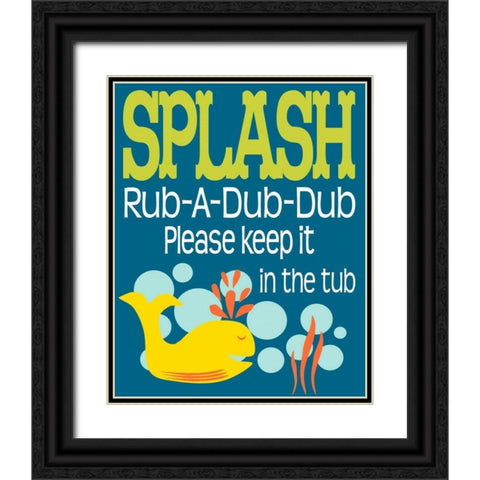 Ocean Bubble Friends 3 Black Ornate Wood Framed Art Print with Double Matting by Fuqua, Leslie