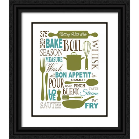 Culinary Love 1 Black Ornate Wood Framed Art Print with Double Matting by Fuqua, Leslie