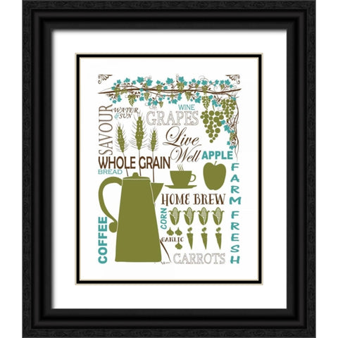 Culinary Love 2 Black Ornate Wood Framed Art Print with Double Matting by Fuqua, Leslie