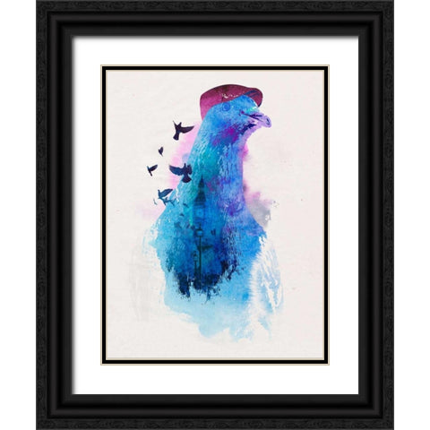 Everybody Flies to London Black Ornate Wood Framed Art Print with Double Matting by Farkas, Robert