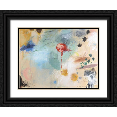 Red Light Black Ornate Wood Framed Art Print with Double Matting by Fischer, Kyoko