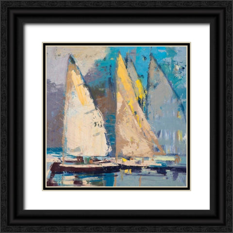 Breeze, Sail and Sky Black Ornate Wood Framed Art Print with Double Matting by Forst, Beth A.