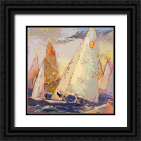 Caramel Wind Black Ornate Wood Framed Art Print with Double Matting by Forst, Beth A.