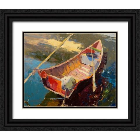 Italian Wayfarer Black Ornate Wood Framed Art Print with Double Matting by Forst, Beth A.