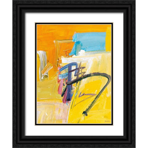 Rhyme Black Ornate Wood Framed Art Print with Double Matting by Fai, Fong