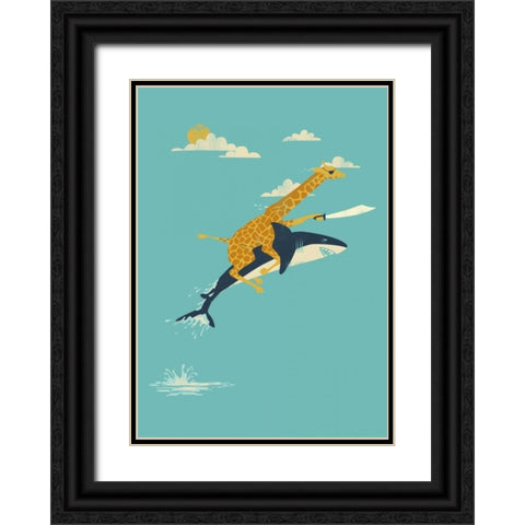 Onward Black Ornate Wood Framed Art Print with Double Matting by Fleck, Jay