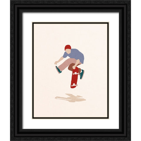 Skate Airwalk Black Ornate Wood Framed Art Print with Double Matting by Farkas, Robert