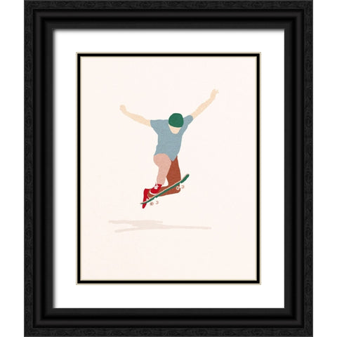 Skate Non-Comply Black Ornate Wood Framed Art Print with Double Matting by Farkas, Robert