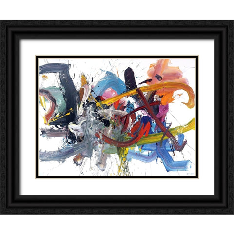 Flash of Thought Black Ornate Wood Framed Art Print with Double Matting by Fai, Fong