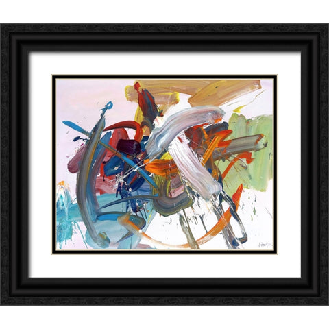 Time Has Wings Black Ornate Wood Framed Art Print with Double Matting by Fai, Fong