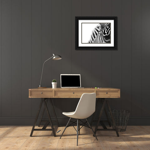 Zebra Eye Black Ornate Wood Framed Art Print with Double Matting by Grippo-Pike, Carrie Ann