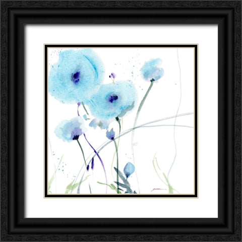 Blues Black Ornate Wood Framed Art Print with Double Matting by Golden, Sheila