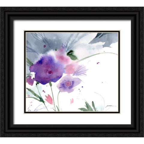 Purple Cloud Garden Black Ornate Wood Framed Art Print with Double Matting by Golden, Sheila