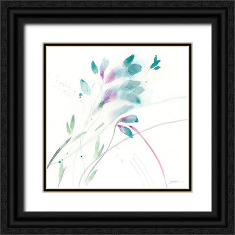 Soft Blossoms Black Ornate Wood Framed Art Print with Double Matting by Golden, Sheila