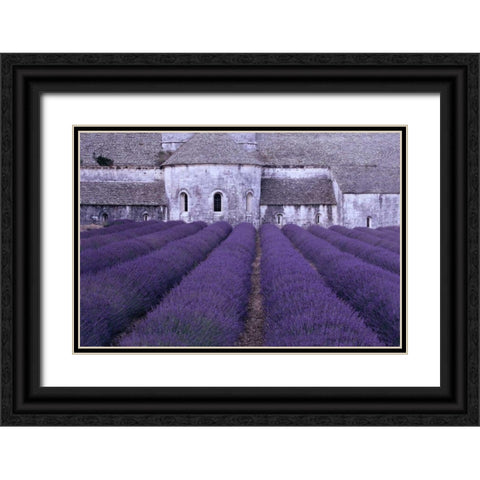 Lavender Abbey Black Ornate Wood Framed Art Print with Double Matting by Gawlowski, Greg