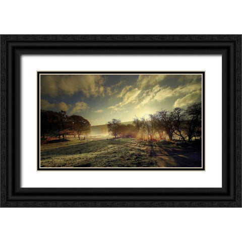Here Comes the Sun Black Ornate Wood Framed Art Print with Double Matting by Goncalves, Adelino
