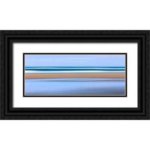 Pacific Stripes Black Ornate Wood Framed Art Print with Double Matting by Gendreau, Katherine