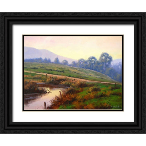 Afternoon Glow Black Ornate Wood Framed Art Print with Double Matting by Gercken, Graham