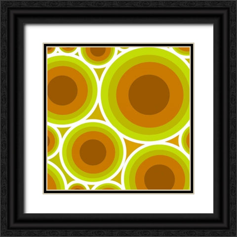 Circles 2 Black Ornate Wood Framed Art Print with Double Matting by GraphINC