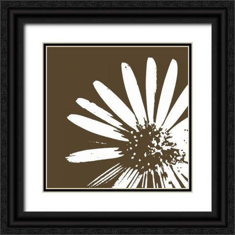 Graphic Flower 2 Black Ornate Wood Framed Art Print with Double Matting by GraphINC