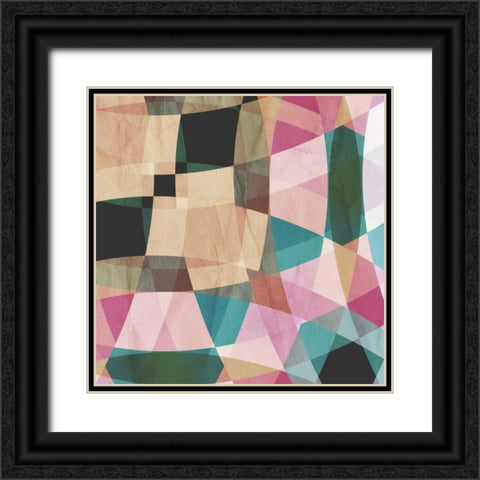 Geometric Design 2 Black Ornate Wood Framed Art Print with Double Matting by GraphINC Studio