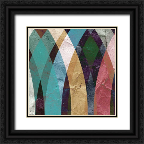 Geometric Design 3 Black Ornate Wood Framed Art Print with Double Matting by GraphINC Studio