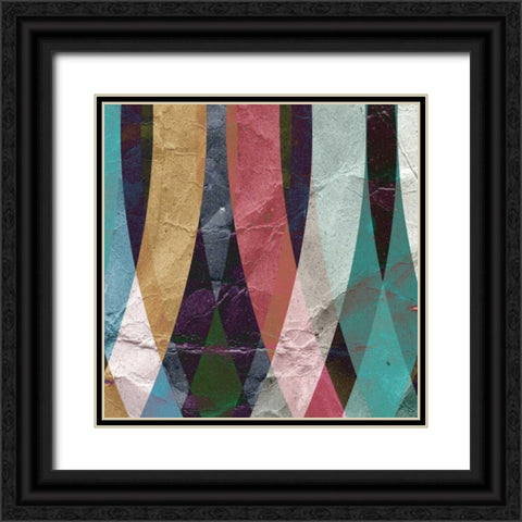 Geometric Design 4 Black Ornate Wood Framed Art Print with Double Matting by GraphINC Studio