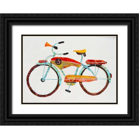 Bike No. 5 Black Ornate Wood Framed Art Print with Double Matting by Grant, Anthony