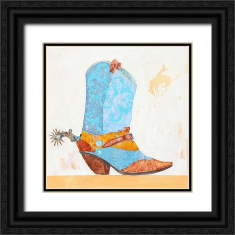Boy Boot Black Ornate Wood Framed Art Print with Double Matting by Grant, Anthony