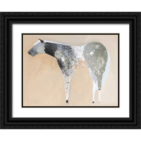 Horse No. 25 Black Ornate Wood Framed Art Print with Double Matting by Grant, Anthony