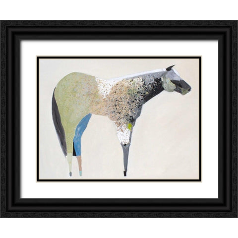 Horse No. 33 Black Ornate Wood Framed Art Print with Double Matting by Grant, Anthony