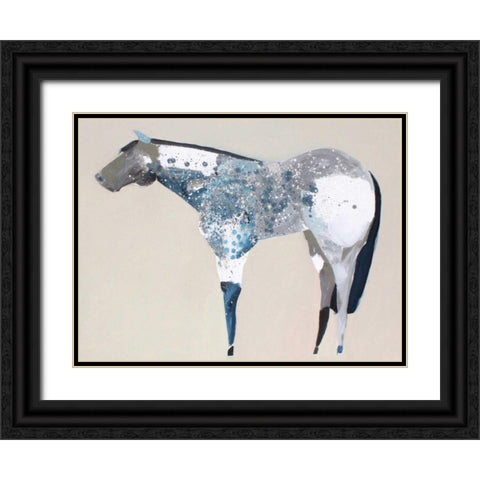 Horse No. 34 Black Ornate Wood Framed Art Print with Double Matting by Grant, Anthony