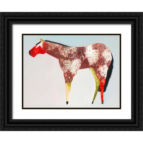 Horse No. 39 Black Ornate Wood Framed Art Print with Double Matting by Grant, Anthony