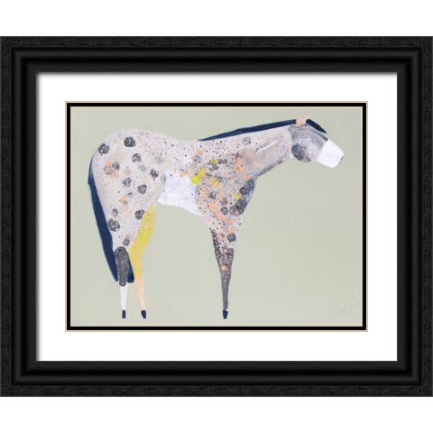 Horse No. 60 Black Ornate Wood Framed Art Print with Double Matting by Grant, Anthony