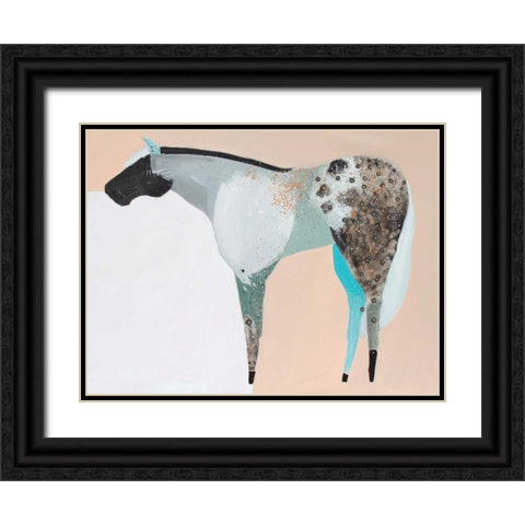 Horse No. 65 Black Ornate Wood Framed Art Print with Double Matting by Grant, Anthony